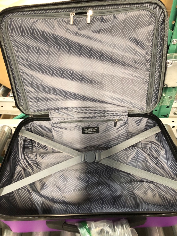 Photo 6 of **NOT IN ORIGINAL PACKAGING** Travelers Club Chicago Hardside Expandable Spinner Luggage, Purple, 20" Carry-On Purple 20" Carry-On