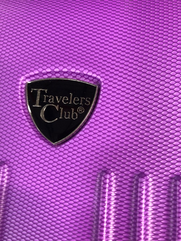 Photo 5 of **NOT IN ORIGINAL PACKAGING** Travelers Club Chicago Hardside Expandable Spinner Luggage, Purple, 20" Carry-On Purple 20" Carry-On