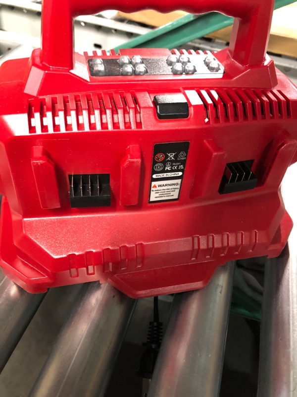 Photo 3 of KUNLUN 6 Port Charger Compatible for Milwaukee M 18 Battery, Replace for 48-59-1806 M 18 6 Port Charger, with LED Indicator Charge Choose Button Wall-Hole