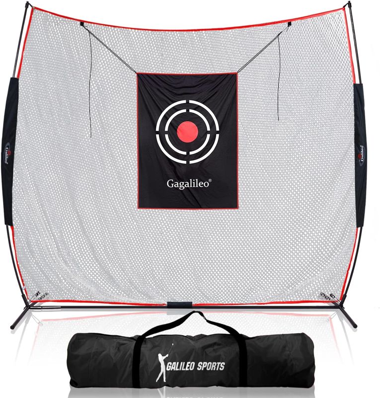 Photo 1 of Golf Practice Net,Golf Net,Golf Nets for Backyard Driving,Golf Net for Indoor Use,Heavy Duty Golf Net with Target and Carry Bag,Easy to Assemble and Fold,7x8FT Golf Net