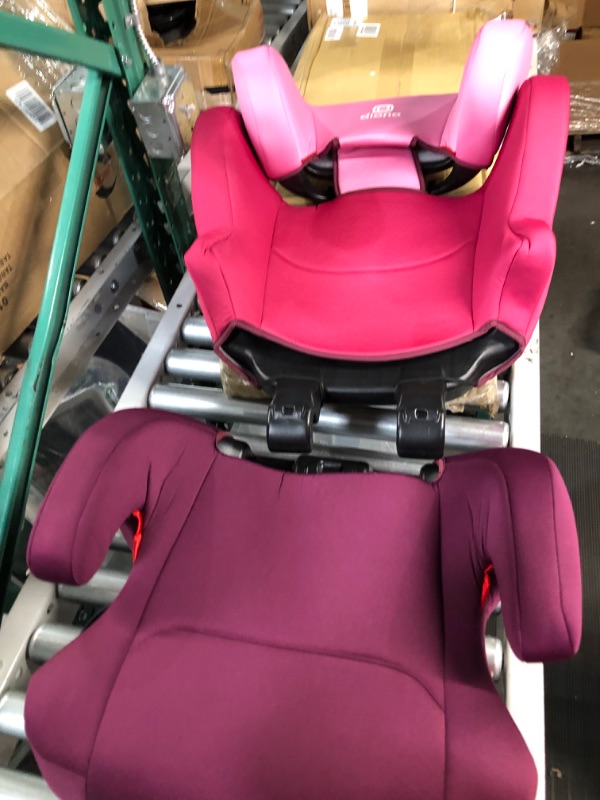 Photo 4 of Diono Cambria 2 XL 2022, Dual Latch Connectors, 2-in-1 Belt Positioning Booster Seat, High-Back to Backless Booster with Space and Room to Grow, 8 Years 1 Booster Seat, Pink