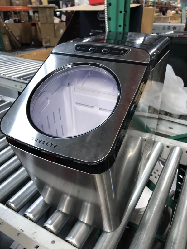 Photo 1 of *SEE NOTES* Thereye Countertop Nugget Ice Maker, Pebble Ice Maker Machine, 30lbs Per Day, 2 Ways Water Refill, 3Qt Water Reservoir & Self-Cleaning, Stainless Steel Finish Ice Machine for Home Office Bar Party
