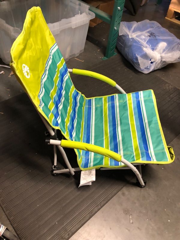 Photo 3 of *SEE NOTES* Coleman Utopia Breeze Beach Low Sling Camping Chair w/ Cup Holder & Carry Bag