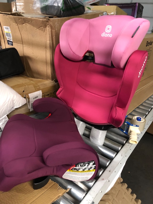 Photo 4 of Diono Cambria 2 XL 2022, Dual Latch Connectors, 2-in-1 Belt Positioning Booster Seat, High-Back to Backless Booster with Space and Room to Grow, 8 Years 1 Booster Seat, Pink NEW! Pink