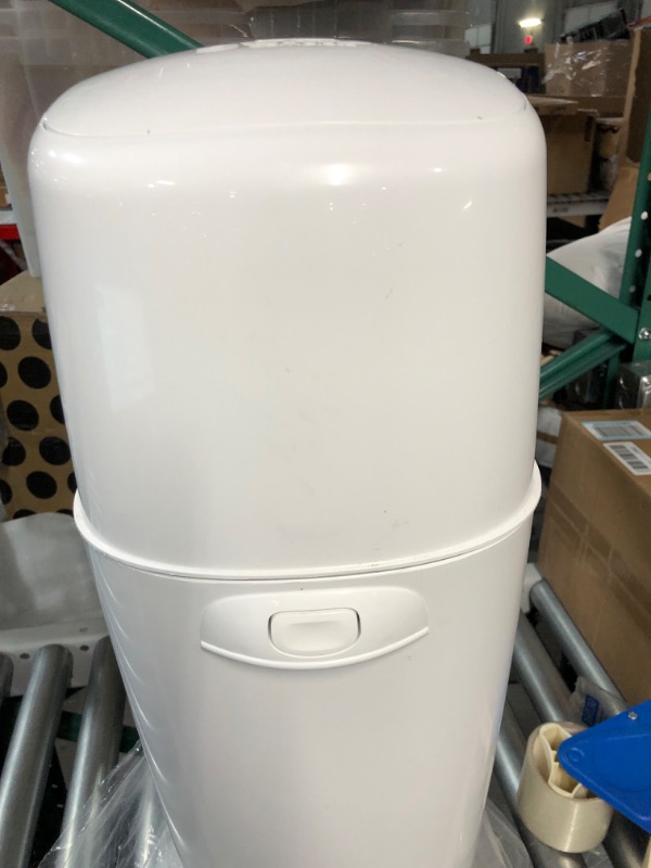 Photo 4 of Diaper Genie Complete Diaper Pail (White) with Antimicrobial Odor Control | Includes 1 Diaper Trash Can