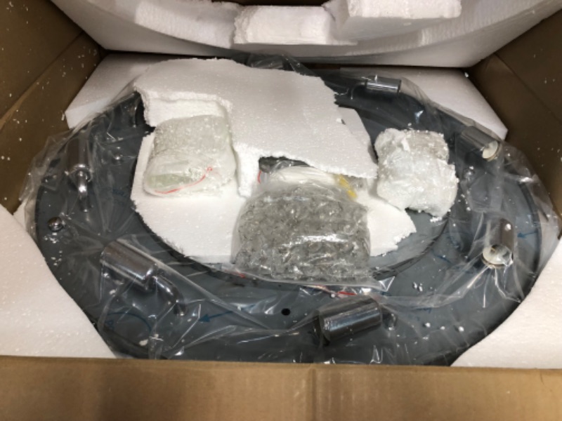 Photo 1 of Crystal Ceiling Fans with Lights,42 Inch LED 3 Color Remote Control Retractable Invisible Blades 3 Speeds Indoor Ceiling Light Kits with Fans for Decorate Living Room Bedroom