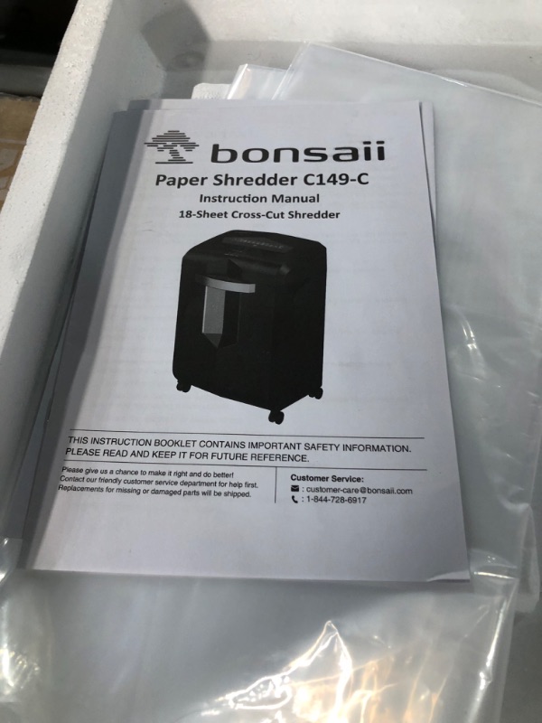 Photo 3 of Bonsaii Paper Shredder, 18-Sheet 60-Minutes Paper Shredder for Office Heavy Duty Cross-Cut Shredder with 6 Gallon Pullout Basket & 4 Casters, Anti-Jam High Security Mail Shredder for Home Use(C149-C) 1 8 Sheet Cross Cut