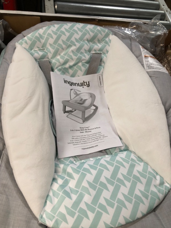 Photo 2 of *SEE NOTES* Ingenuity Keep Cozy 3-in-1 Grow with Me Baby Bouncer, Rocker Toddler Seat - Weaver