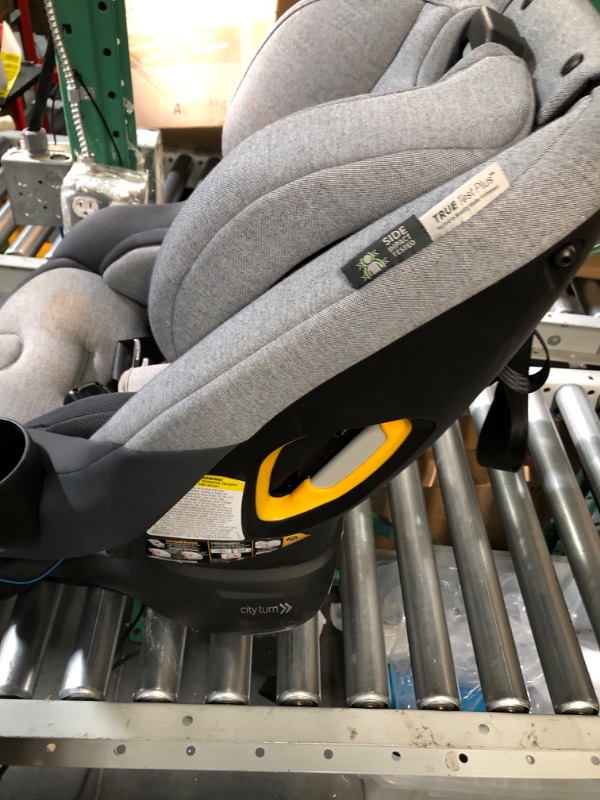 Photo 4 of *SEE NOTES* Baby Jogger City Turn Rotating Convertible Car Seat | Unique Turning Car Seat Rotates for Easy in and Out, Phantom Grey