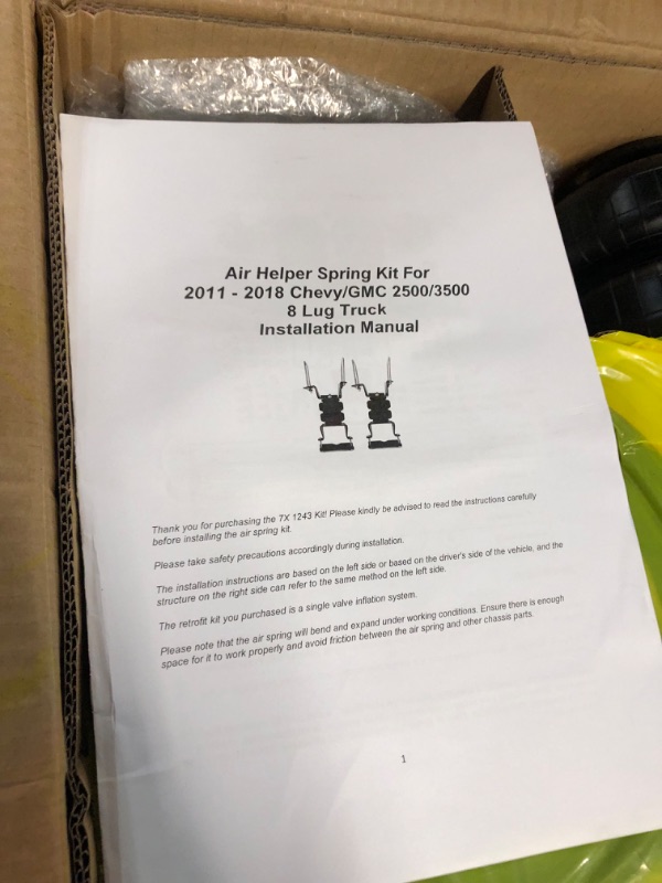 Photo 5 of KEIYSHOLCK Air Spring Bag Suspension Kit 5000lbs Compatible with 2011-2017 Chevrolet Silverado 2500/3500 HD, GMC Sierra 2500/3500 HD, Replaces TOW-GM11HD-001, Firestone 2613 Ride-Rite