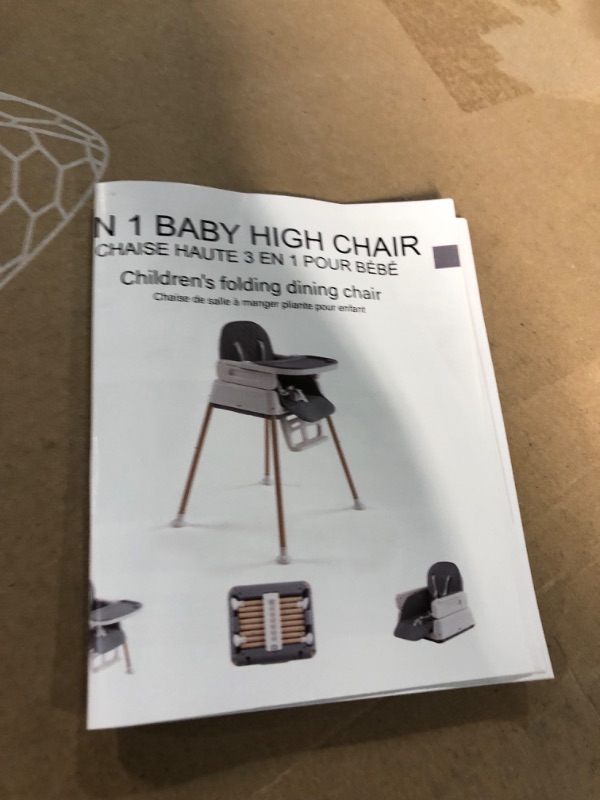 Photo 2 of 3 in 1 Baby High Chair,Adjustable Convertible Baby High Chairs for Babies and Toddlers