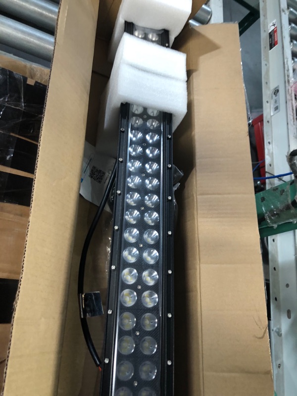 Photo 2 of AUTOSAVER88 LED Light Bar 4D 32 Inch Work Light 180W with 10ft Wiring Harness, 15000LM Straight Offroad Driving Fog Lamp Marine Boating Light IP68 WATERPROOF Spot & Flood Combo Beam 32 inch+wiring harness