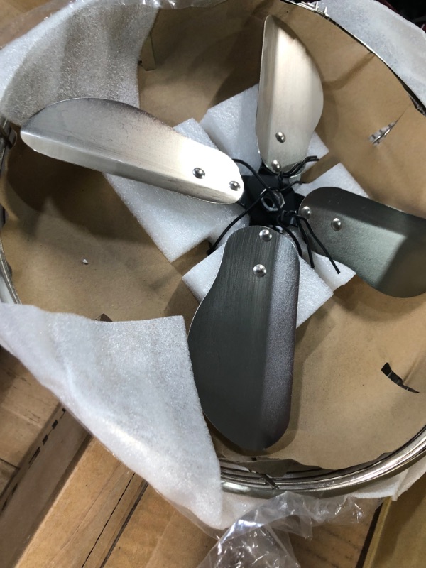 Photo 3 of **PARTS ONLY, NON-REFUNDABLE**
HUNTER 90400z All Metal Retro Table Fan - Powerful 3 Speeds and Smooth Oscillation, 12", Brushed Nickel