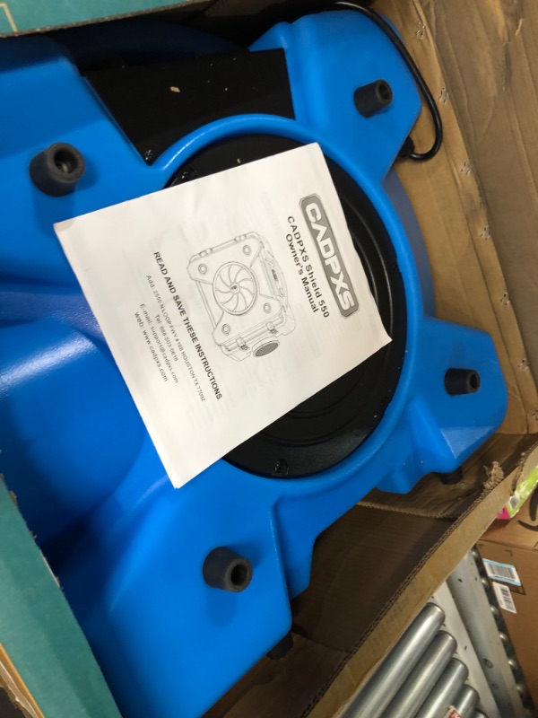 Photo 3 of CADPXS Shield-550 Negative Machine Airbourne Cleaner HEPA Scrubber Water Damage Restoration Equipment Air Purifier, Air Scrubbers 550 air scrubbers Blue