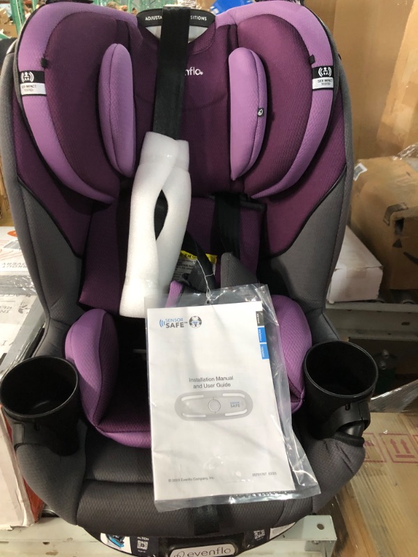 Photo 3 of Evenflo Gold Revolve360 Slim 2-in-1 Rotational Car Seat with SensorSafe (Amethyst Purple) Gold Revolve Slim Sensorsafe Amethyst Purple