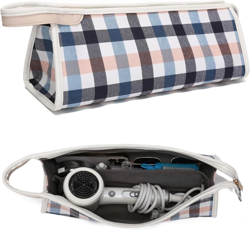 Photo 1 of Jessyline Plaid Travel Case Portable Storage Bag 