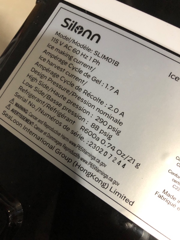 Photo 5 of * powers on * unable to test further *
Silonn Ice Maker Countertop, Portable Ice Machine with Carry Handle, Self-Cleaning Ice Makers 