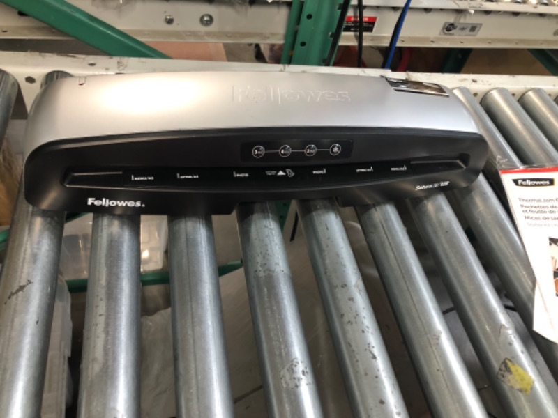 Photo 2 of USED - Fellowes Saturn 3i 125 Thermal Laminator Machine with Self-Adhesive Laminating Pouch Starter Kit, 12.5 inch (5736606) 12.5 Inch Laminator