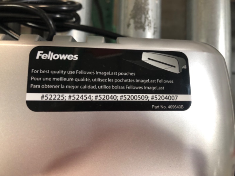 Photo 6 of USED - Fellowes Saturn 3i 125 Thermal Laminator Machine with Self-Adhesive Laminating Pouch Starter Kit, 12.5 inch (5736606) 12.5 Inch Laminator