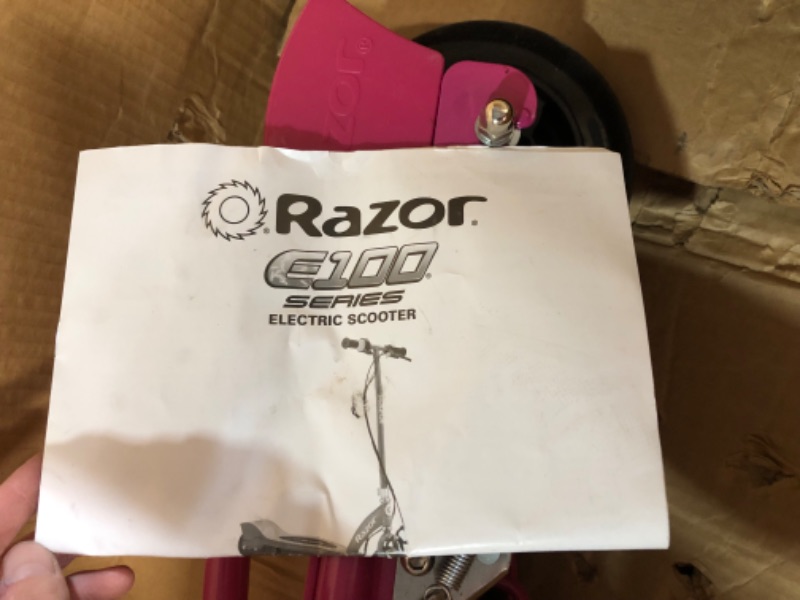 Photo 2 of Razor 13111261 E100 Electric Scooter (Pink)