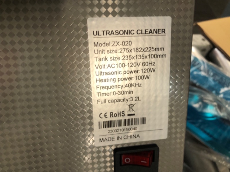 Photo 4 of CREWORKS Ultrasonic Cleaner with Heater and Timer, 0.85 gal. 3.2L