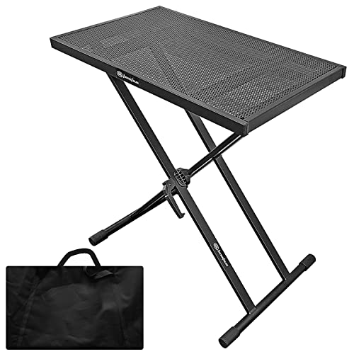 Photo 1 of AxcessAbles MTS-01 Portable DJ Table Stand with Double-X Braced Keyboard Stand, Media Table Tray and Carry Bag
