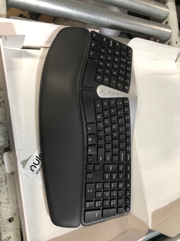 Photo 2 of Nulea Wireless Ergonomic Keyboard, 2.4G Split Keyboard with Cushioned Wrist and Palm Support, Arched Keyboard Design for Natural Typing, Compatible with Windows/Mac