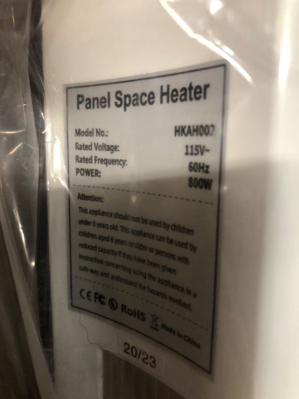 Photo 1 of *MAJOR DAMAGE*
BREEZEHEAT Panel Heater-Electric Wall Heaters-800W Electric Heater White