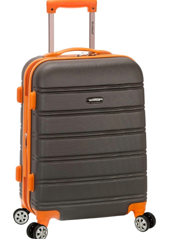 Photo 1 of **HANDLE BROKEN** Rockland Melbourne Hardside Expandable Spinner Wheel Luggage, Charcoal, Carry-On 20-Inch