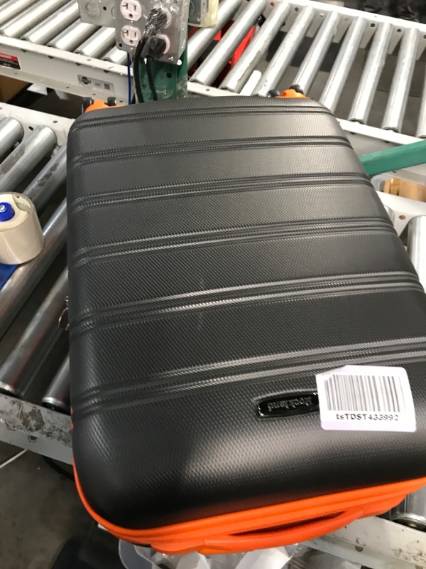 Photo 5 of **HANDLE BROKEN** Rockland Melbourne Hardside Expandable Spinner Wheel Luggage, Charcoal, Carry-On 20-Inch