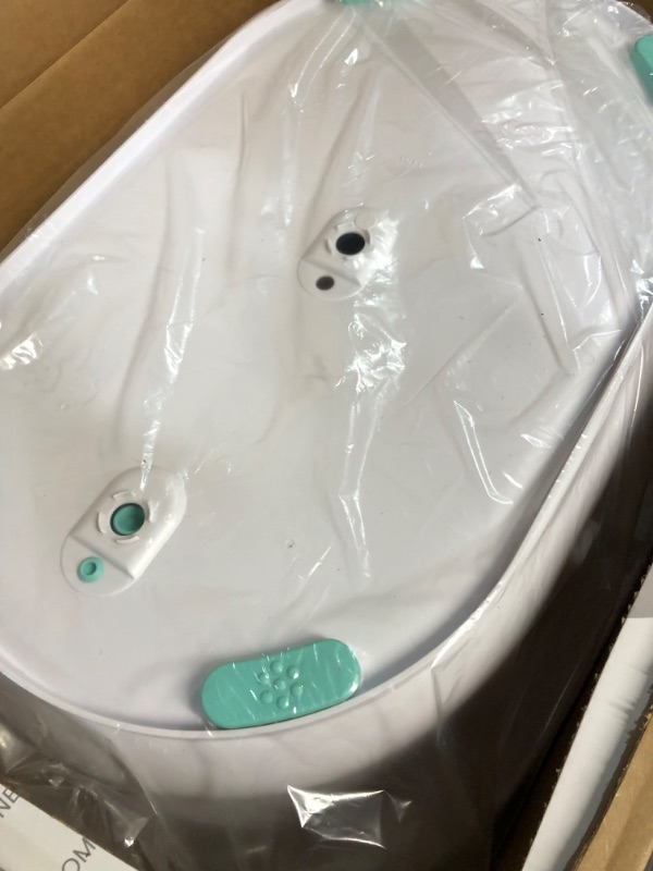 Photo 2 of 4-in-1 Grow-with-Me Bath Tub by Frida Baby Transforms Infant Bathtub to Toddler Bath Seat with Backrest for Assisted Sitting in Tub