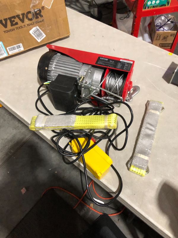 Photo 2 of ***NONFUNCTIONAL - DOES NOT POWER ON***
VEVOR Electric Hoist, 1320LBS Electric Winch, Steel 110V