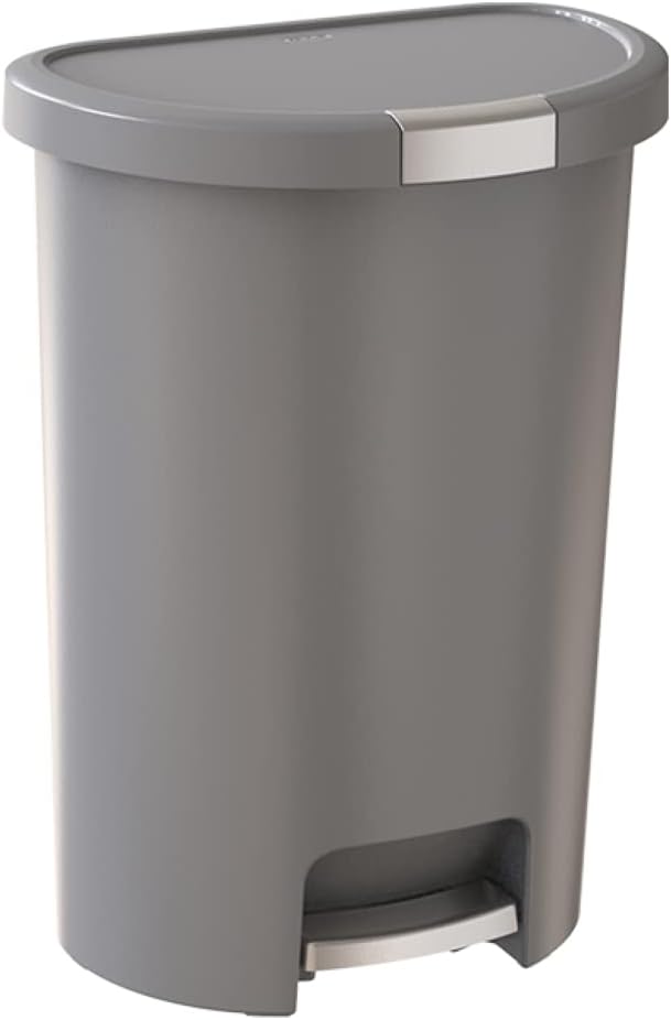 Photo 1 of [READ NOTES, FOR PARTS]
Curver Infinity 43.9 Liter / 13 Gallon Plastic Kitchen Trash Can with Foot Pedal and Locking Lid - Perfect for Household Use Indoor for Garbage Disposal
