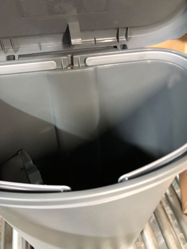 Photo 2 of [READ NOTES, FOR PARTS]
Curver Infinity 43.9 Liter / 13 Gallon Plastic Kitchen Trash Can with Foot Pedal and Locking Lid - Perfect for Household Use Indoor for Garbage Disposal