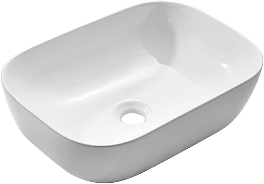 Photo 1 of [STOCK PHOTO]
HOMOKUS 23-Inch Oval Ceramic Above Mount Bathroom Basin, White