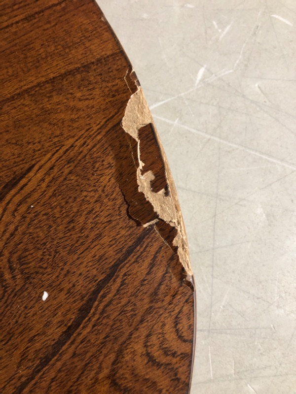 Photo 4 of * used * damaged * see images *
Christopher Knight Home Elam Wood Coffee Table, Walnut & Naja Wood End Table, Walnut Table + Naja Wood End Table