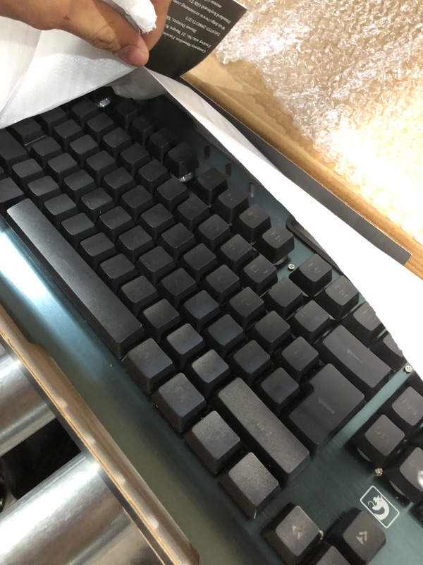 Photo 2 of Wireless Gaming Keyboard and Mouse,Rainbow Backlit Rechargeable Keyboard with 3800mAh Battery Metal Panel