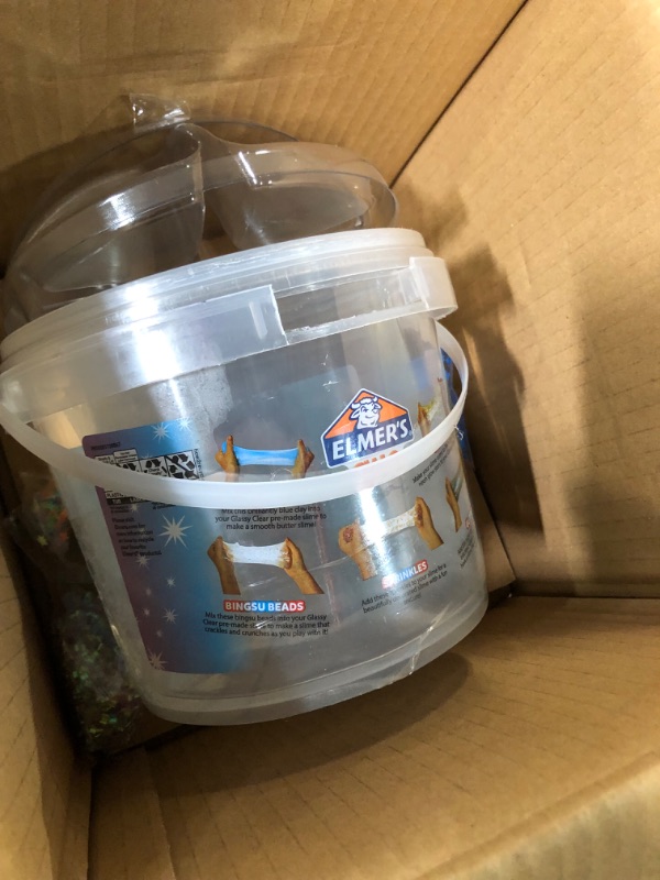 Photo 2 of Elmer's GUE Premade Includes 5 Sets of Slime Add-ins, 3 Lb. Bucket, Glassy Clear