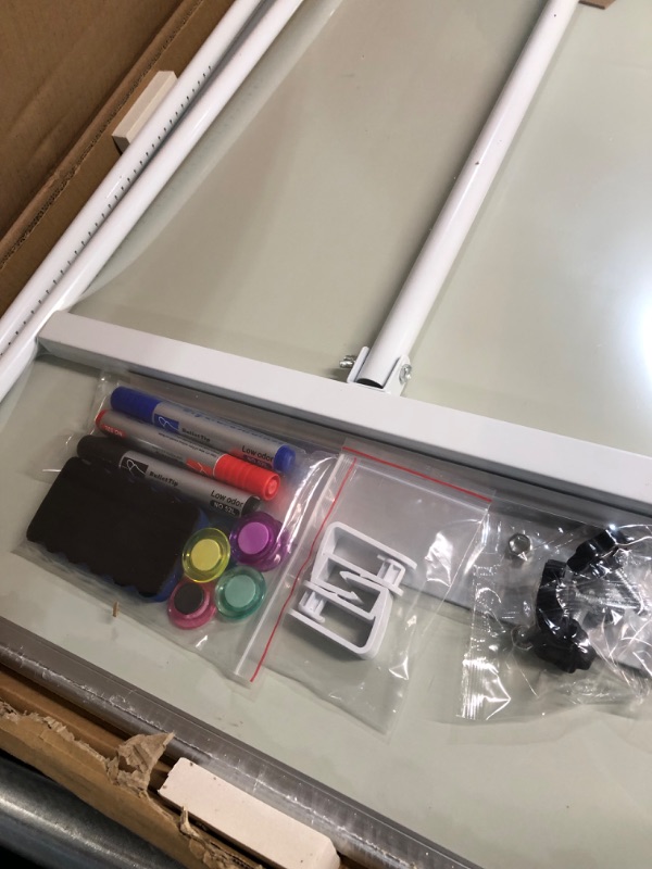 Photo 2 of Easel Whiteboard - Magnetic Portable Dry Erase 36 x 24 Tripod Height Adjustable, 3' x 2' Flipchart Easel Stand White Board 