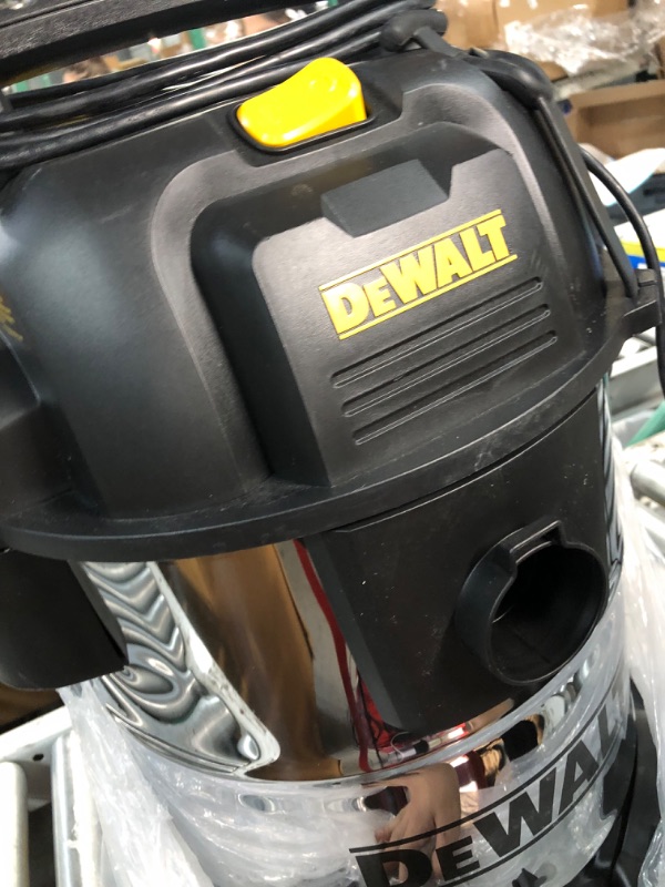 Photo 2 of [FOR PARTS, READ NOTES]
DEWALT 10 gallon Stainless Steel Wet/Dry Vaccuum