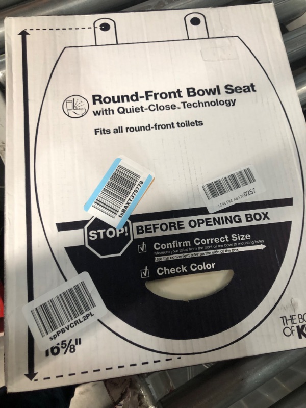 Photo 5 of ***READ NOTES***Kohler 20467-96 Stonewood Toilet seat, Biscuit Biscuit Round