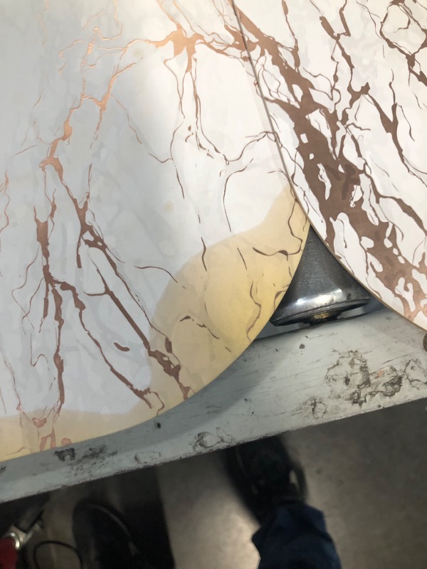 Photo 3 of ***USED***Placemats Dining Table Place Mats, Set of 2 Marble Oval 12 X 18 in Rose Gold 12" x 18" Oval Rose Gold