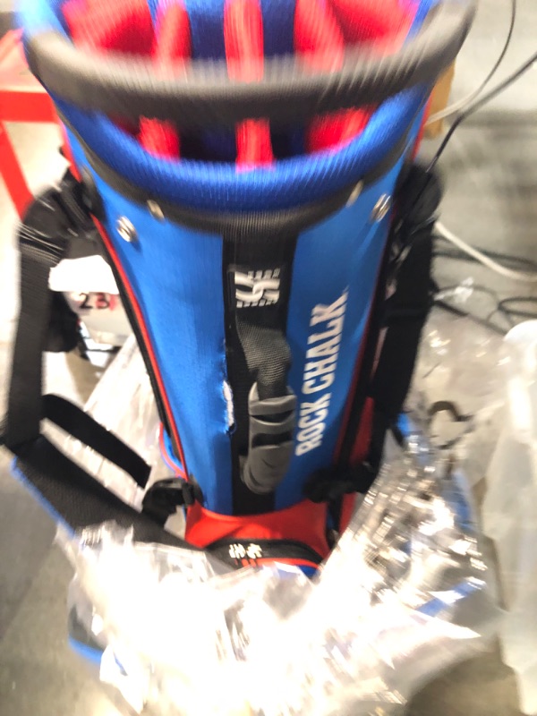 Photo 2 of ***READ NOTES***Team Effort NCAA Caddie Carry Hybrid Golf Bag Kansas Jayhawks