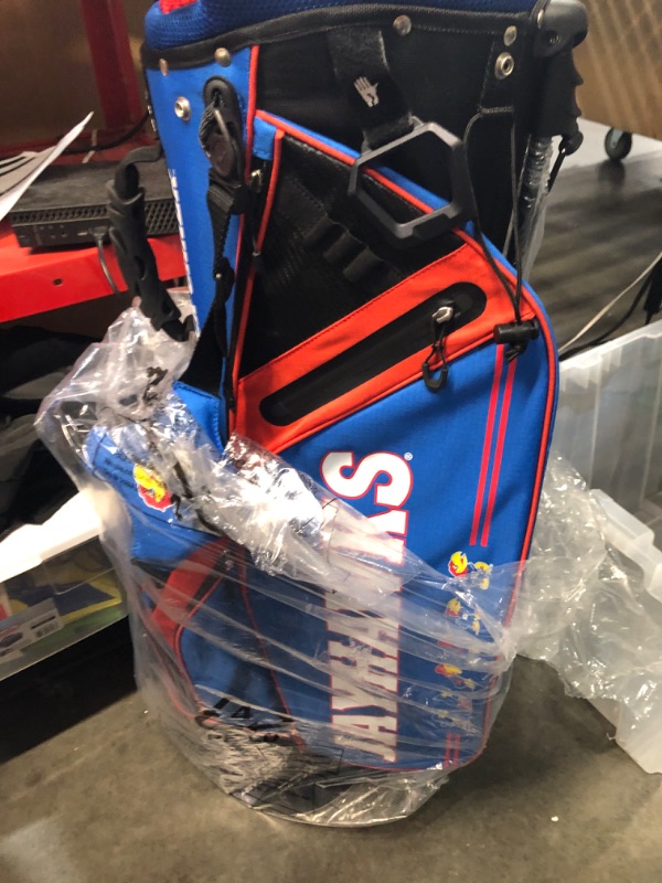 Photo 6 of ***READ NOTES***Team Effort NCAA Caddie Carry Hybrid Golf Bag Kansas Jayhawks