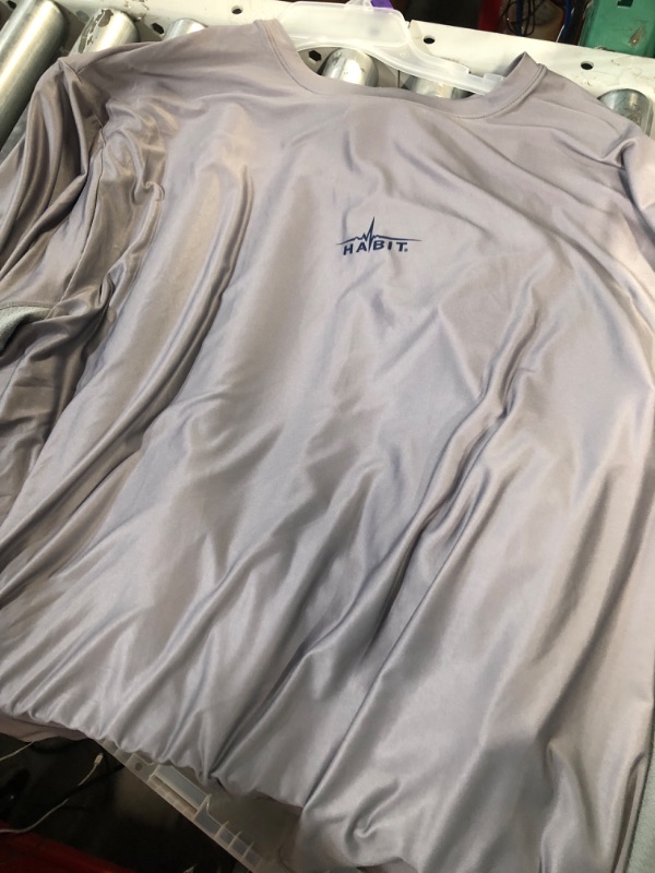 Photo 1 of NEW Habit Men's Mathew Falls Long Sleeve Quick Dry Performance Tee - Fading White to Gray Fish - XXL