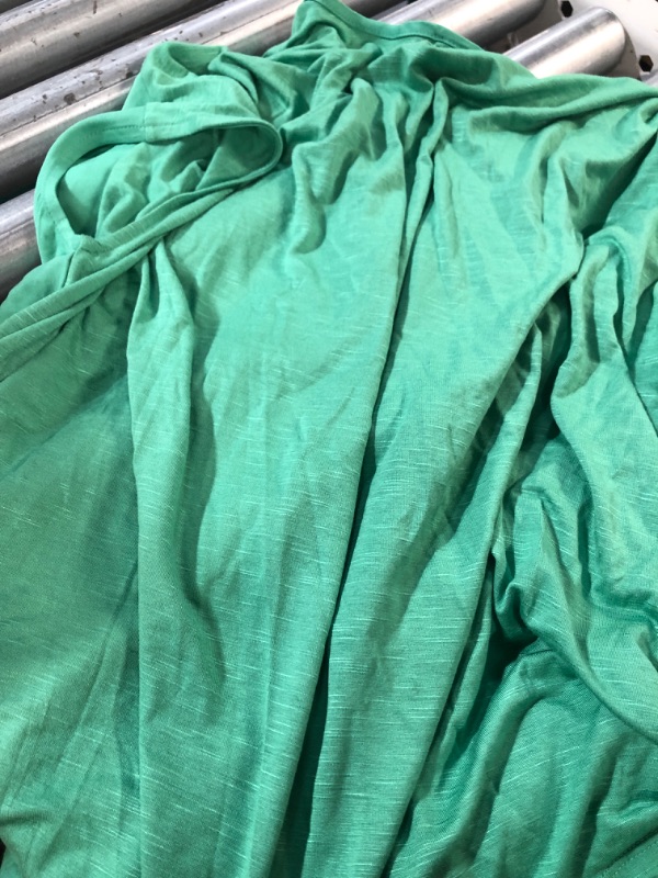 Photo 1 of Nine West Women S Short Cap Sleeve V-Neck Fashion Top (Green Spruce XL) 
