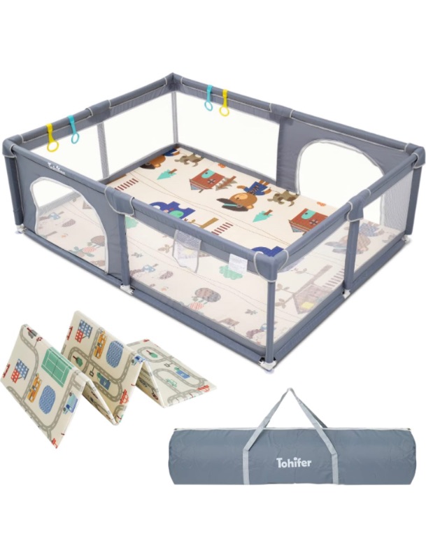 Photo 1 of *PHOTO REFERENCE*Baby Playpen with Mat79"x59"x26.5" with 0.4" Playmat