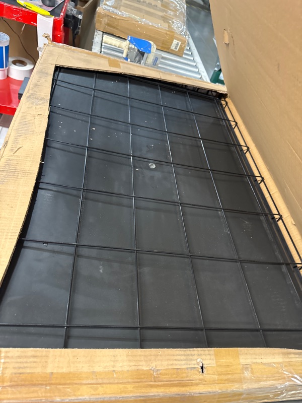 Photo 1 of  Folding Metal Dog Crate Includes Leak Proof Plastic Tray Single Door 42 Inches