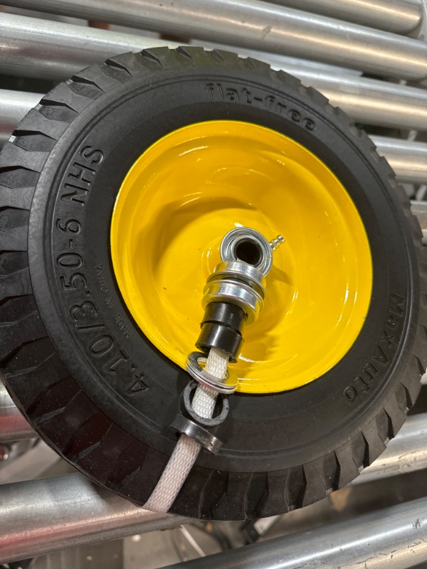 Photo 1 of 14.5" Wheelbarrow Tire, 3.50-8" Flat-free Solid Tire and Wheel 