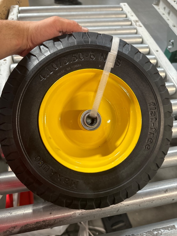 Photo 1 of 14.5" Wheelbarrow Tire, 3.50-8" Flat-free Solid Tire and Wheel 